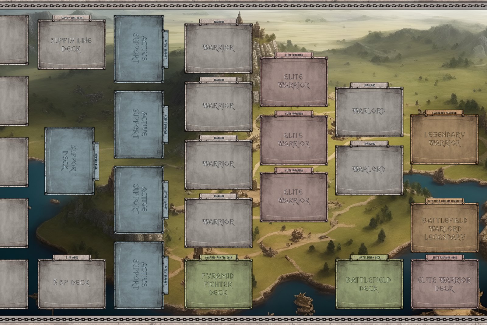 Battle of Souls: Deckbuilder game board layout