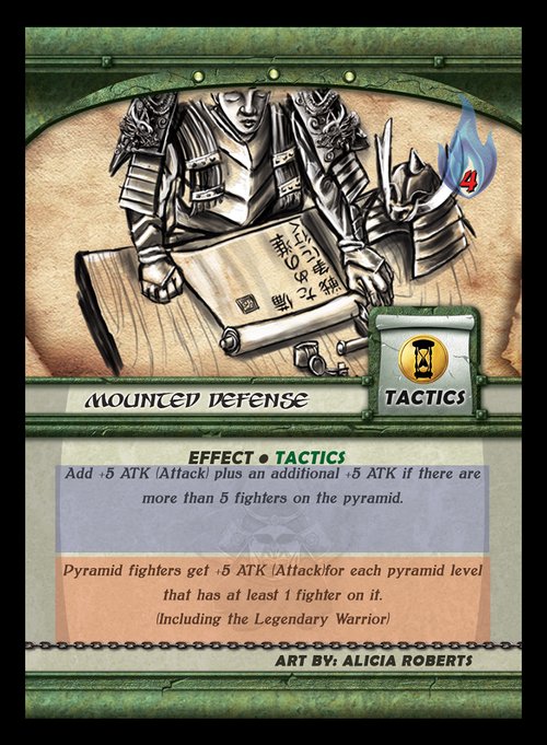 Mounted Defense card